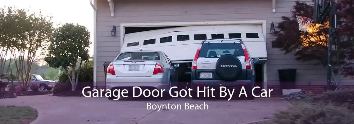 Garage Door Got Hit By A Car Boynton Beach